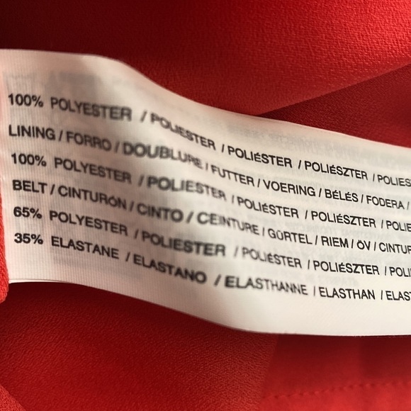 Mango MNG women mini dress 4  fit sleeveless fit flare casual vacation beach red - Picture 7 of 8